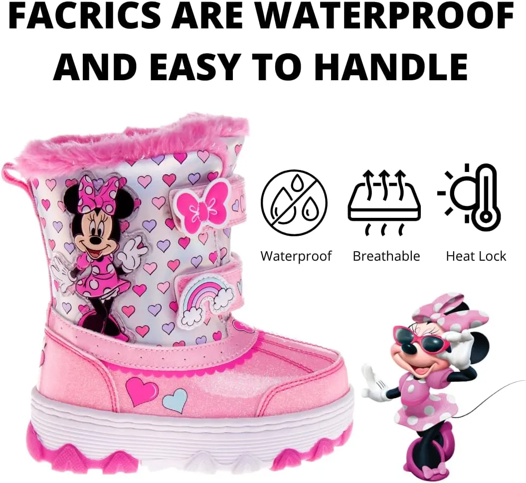 Girls Cartoon Character Boots, Water Resistant Snow Boots (Toddler/Little Kid)