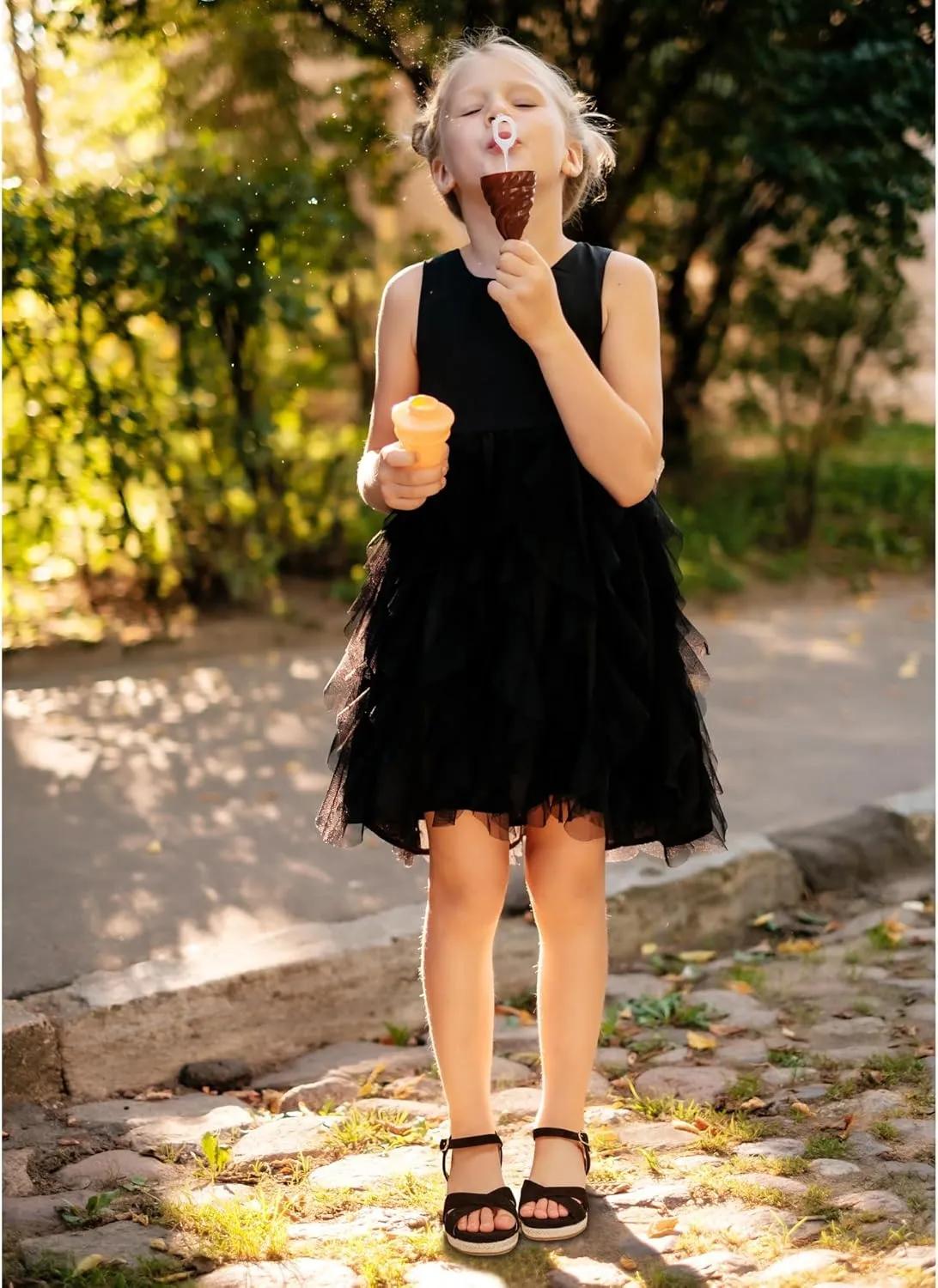 Girls Wedge Sandals Espadrilles Flatform Open Toe Dressy Girls Heels Summer Shoes Little Big Kid