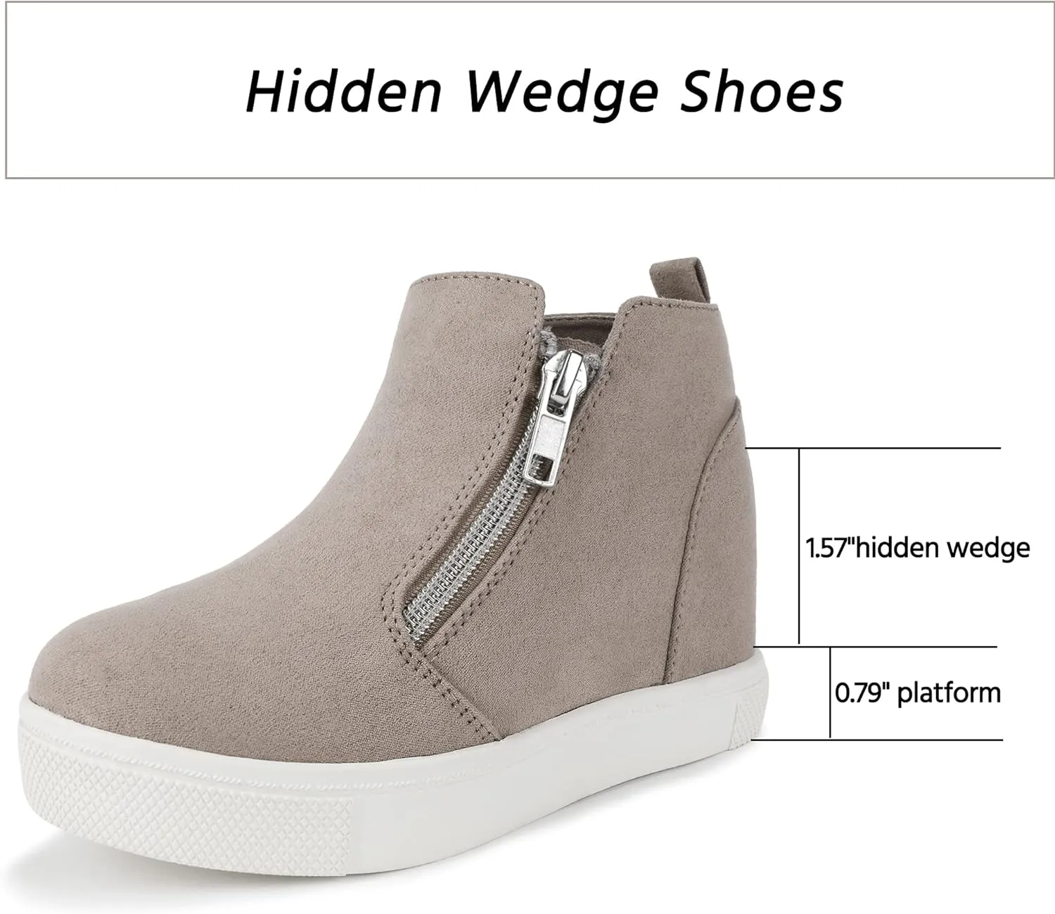 Girls Wedge Sneakers Kids Boots High Top Platform Shoes Littile Kids/Big Kids