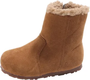 Girls Winter Mid Calf Snow Boots Faux F𝐮r Lined Non-Slip Shoes For Toddler Faux F𝐮r Boots Kids Ankle Boots For Girls