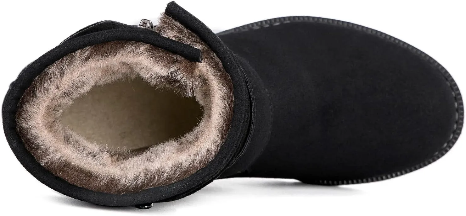 GLOBALWIN Women's Ankle Boots for Women Booties for Women Low Heel