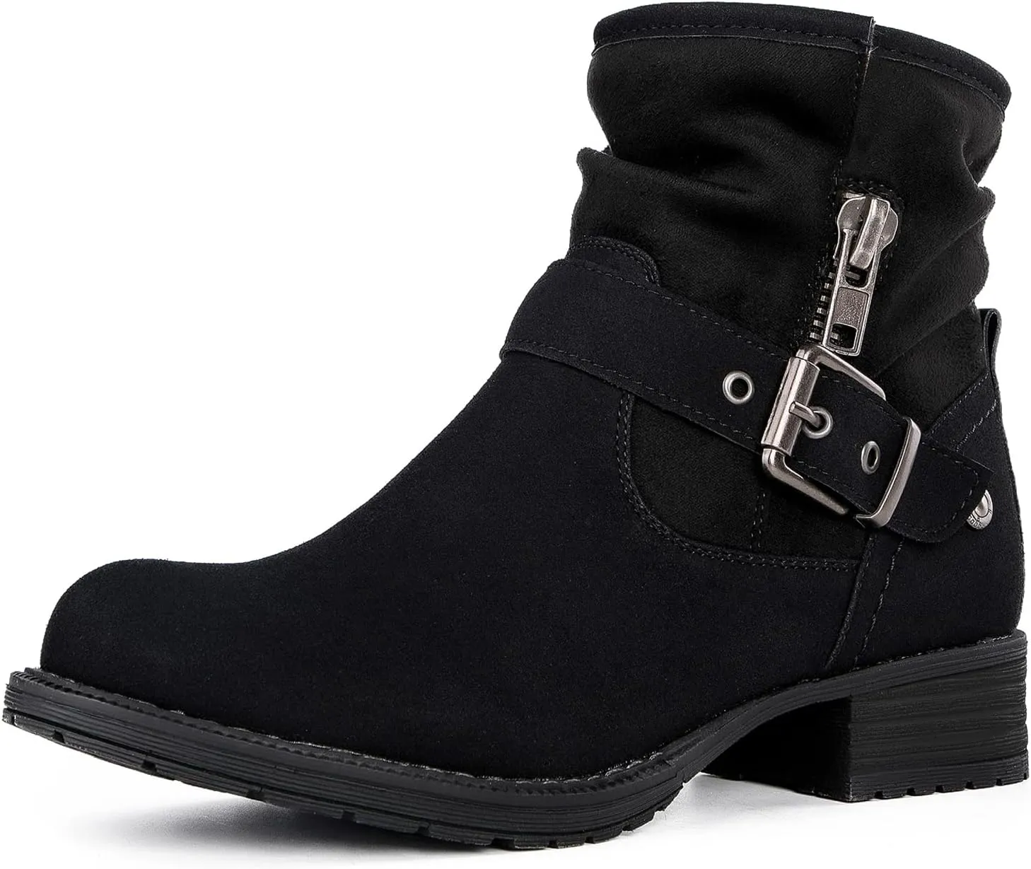 GLOBALWIN Women's Ankle Boots for Women Booties for Women Low Heel