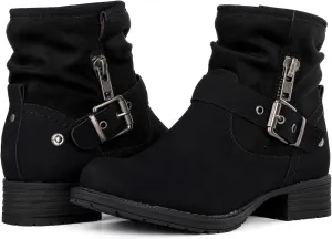GLOBALWIN Women's Ankle Boots for Women Booties for Women Low Heel