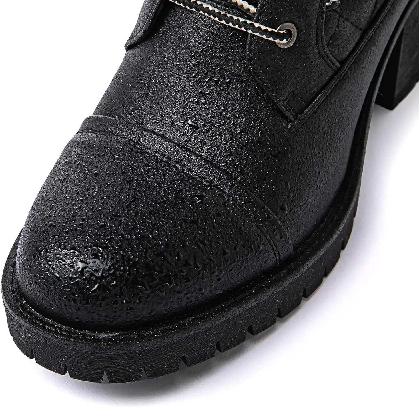 GLOBALWIN Women's Combat Boots Lace Up Comfortable Ankle Booties For Women Low Heel