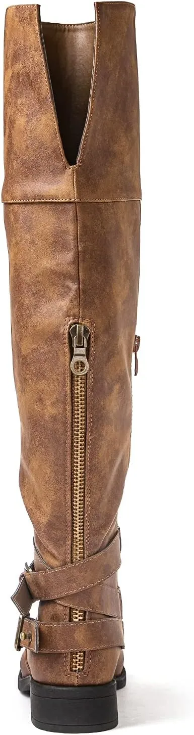 GLOBALWIN Women's Over The Knee Thigh High Boots