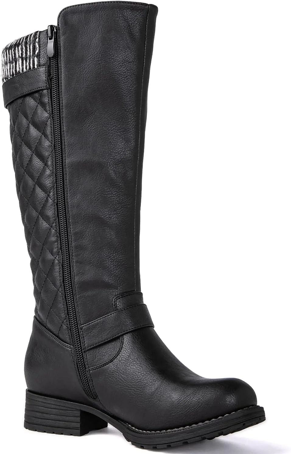GLOBALWIN Women's Quilted Knee-High Fashion Dressy Riding Boots
