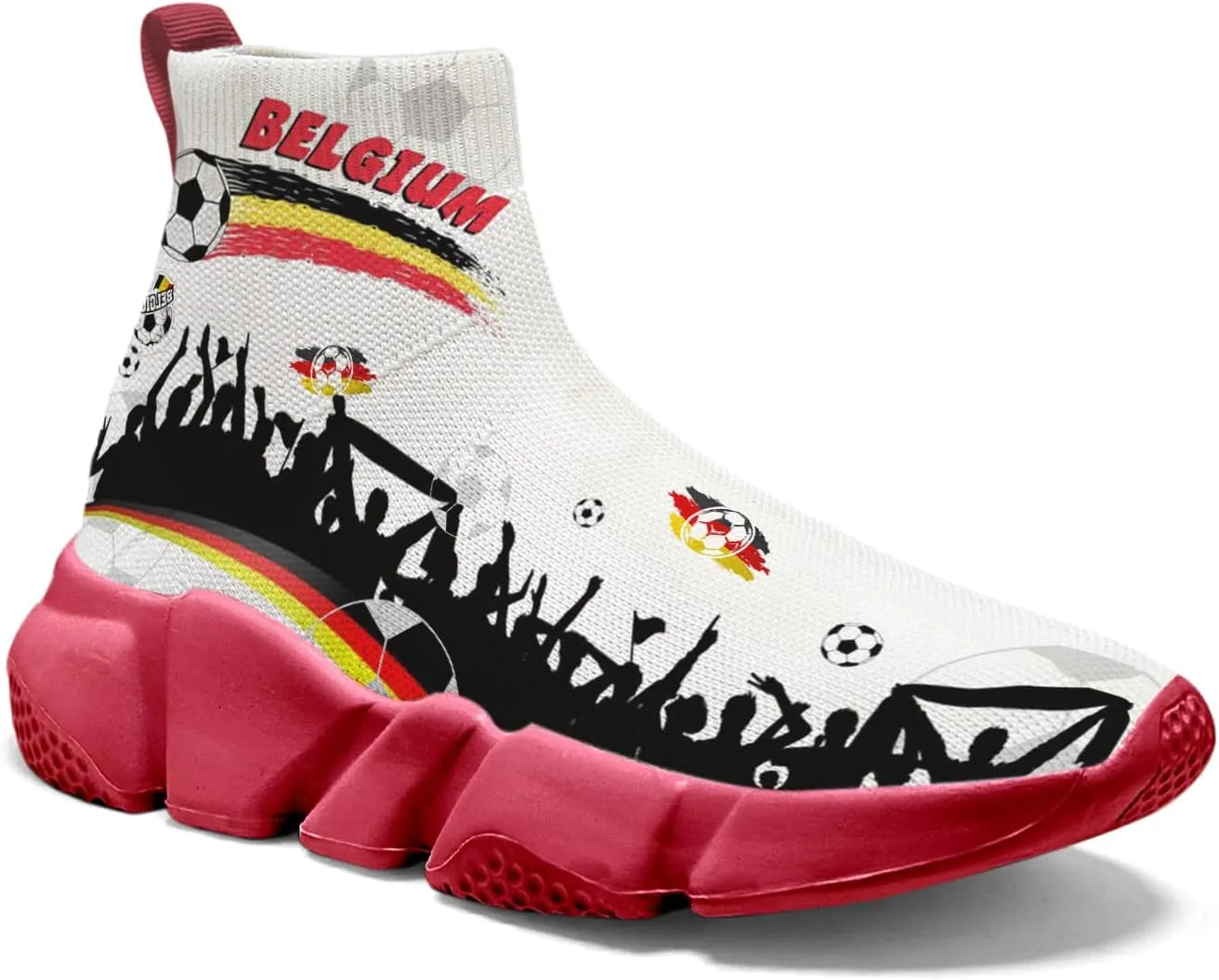 Hetios World Cup Painted Sock Shoes Women's Sneakers Commemorative Running Shoes