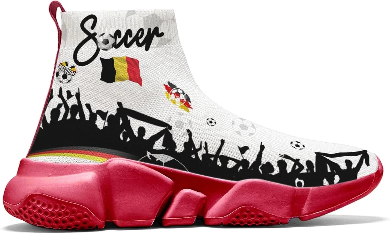 Hetios World Cup Painted Sock Shoes Women's Sneakers Commemorative Running Shoes
