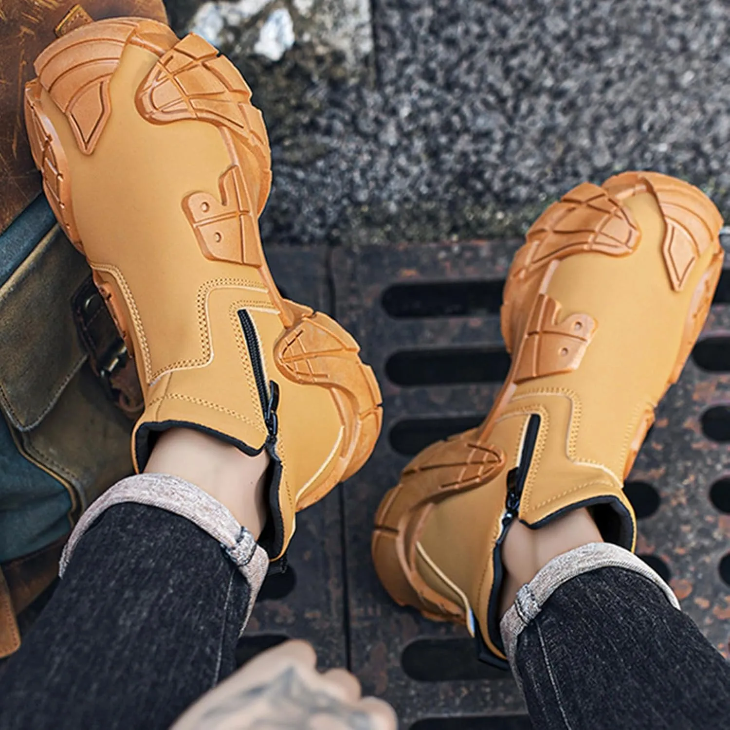 High Top Mens Hiking Shoes Casual Shoes Sneakers Sneakers Non-Slip Outdoor Soles Hiking Shoes Snow Boots