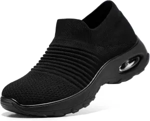 HKR Women’s Walking Shoes with Arch Support Lightweight Slip On Sneakers for Plantar Fasciitis