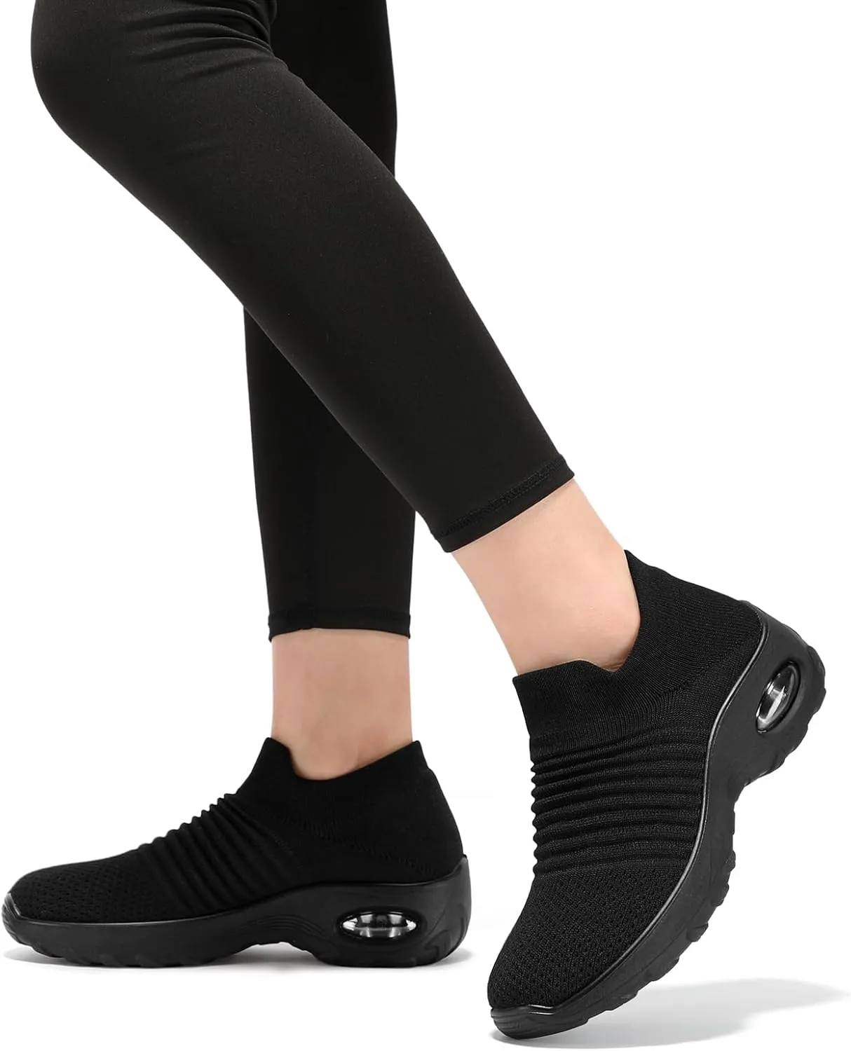 HKR Women’s Walking Shoes with Arch Support Lightweight Slip On Sneakers for Plantar Fasciitis