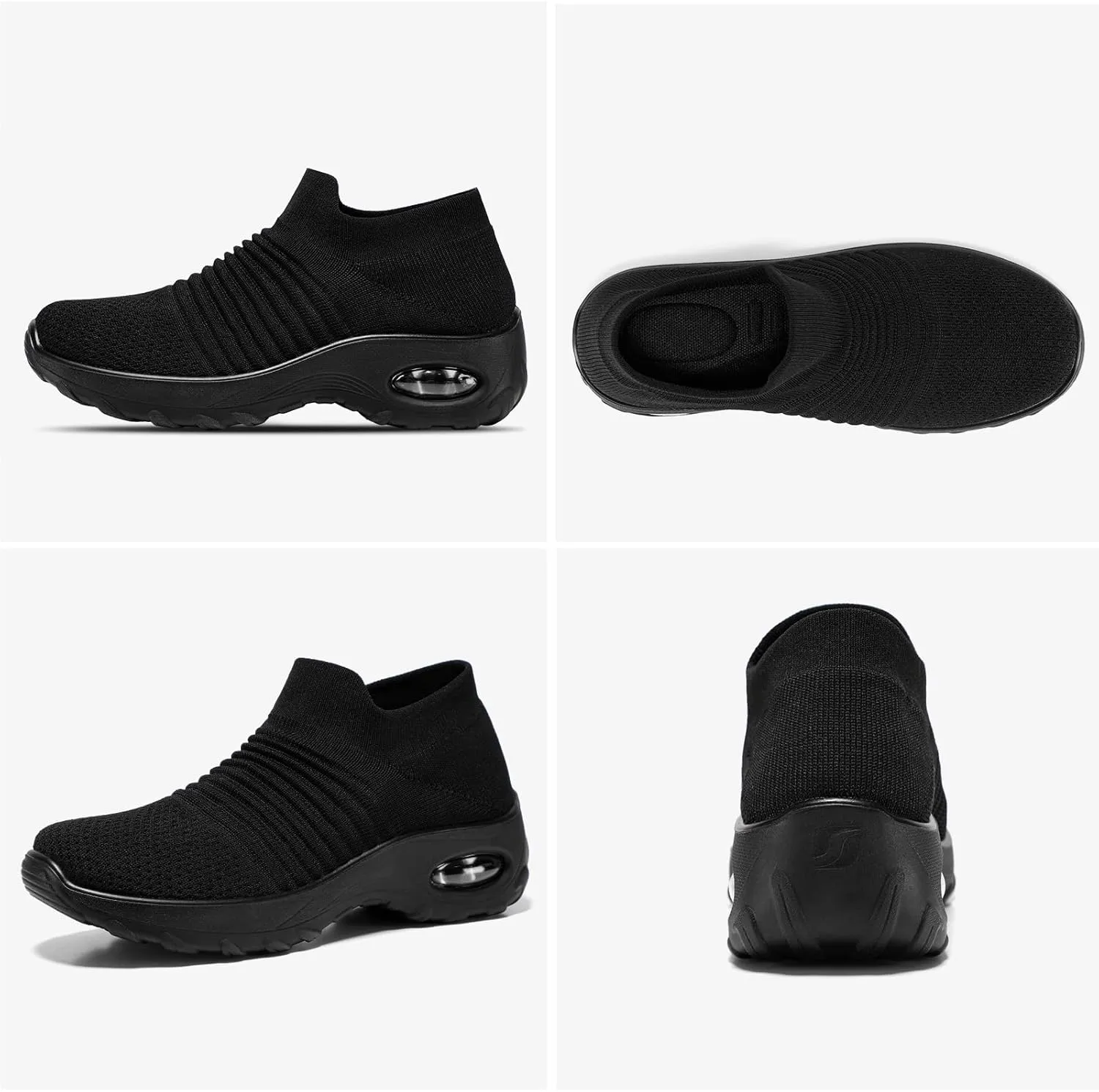 HKR Women’s Walking Shoes with Arch Support Lightweight Slip On Sneakers for Plantar Fasciitis