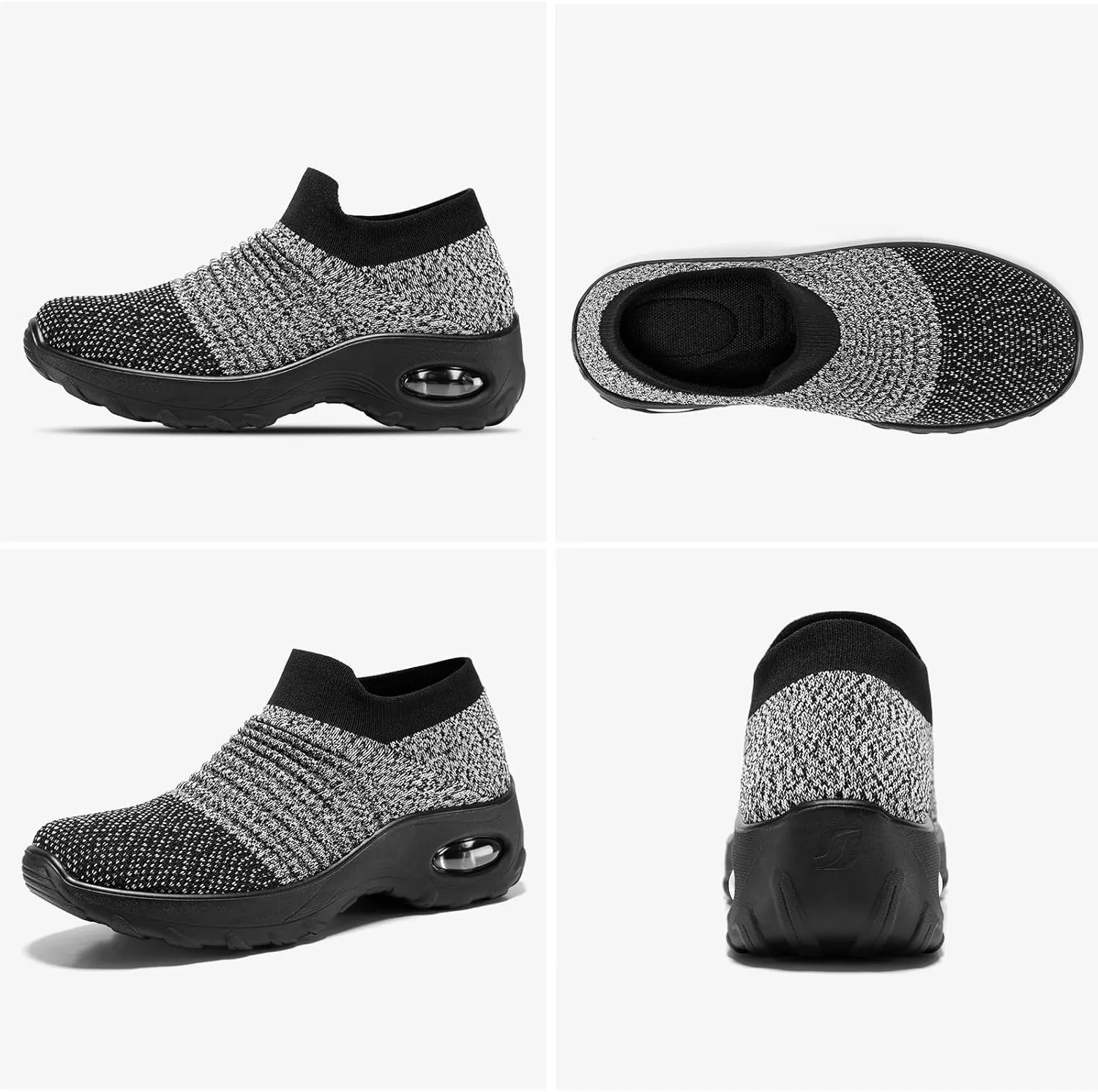 HKR Women’s Walking Shoes with Arch Support Lightweight Slip On Sneakers for Plantar Fasciitis
