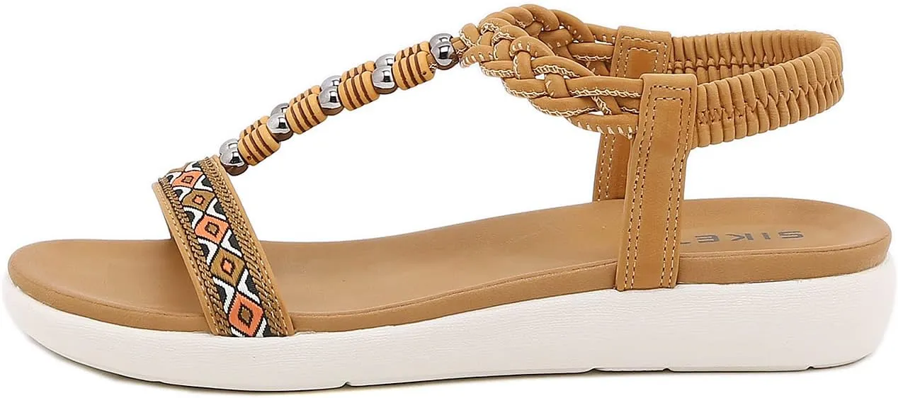 HNGHOU Women's Summer Sandals Shoes Casual Comfort Open Toe Shoes Flat Sandals