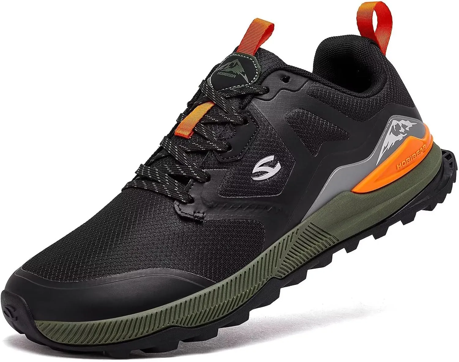 HOBIBEAR Men's Trail Running Shoes | Wide Toe | Trekking | Non-Slip Hiking Sneakers