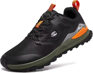 HOBIBEAR Men's Trail Running Shoes | Wide Toe | Trekking | Non-Slip Hiking Sneakers