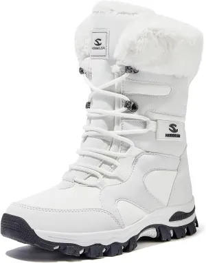 HOBIBEAR Women's Winter Snow Boots | Mid-Calf | Faux Fur | Water Resistant