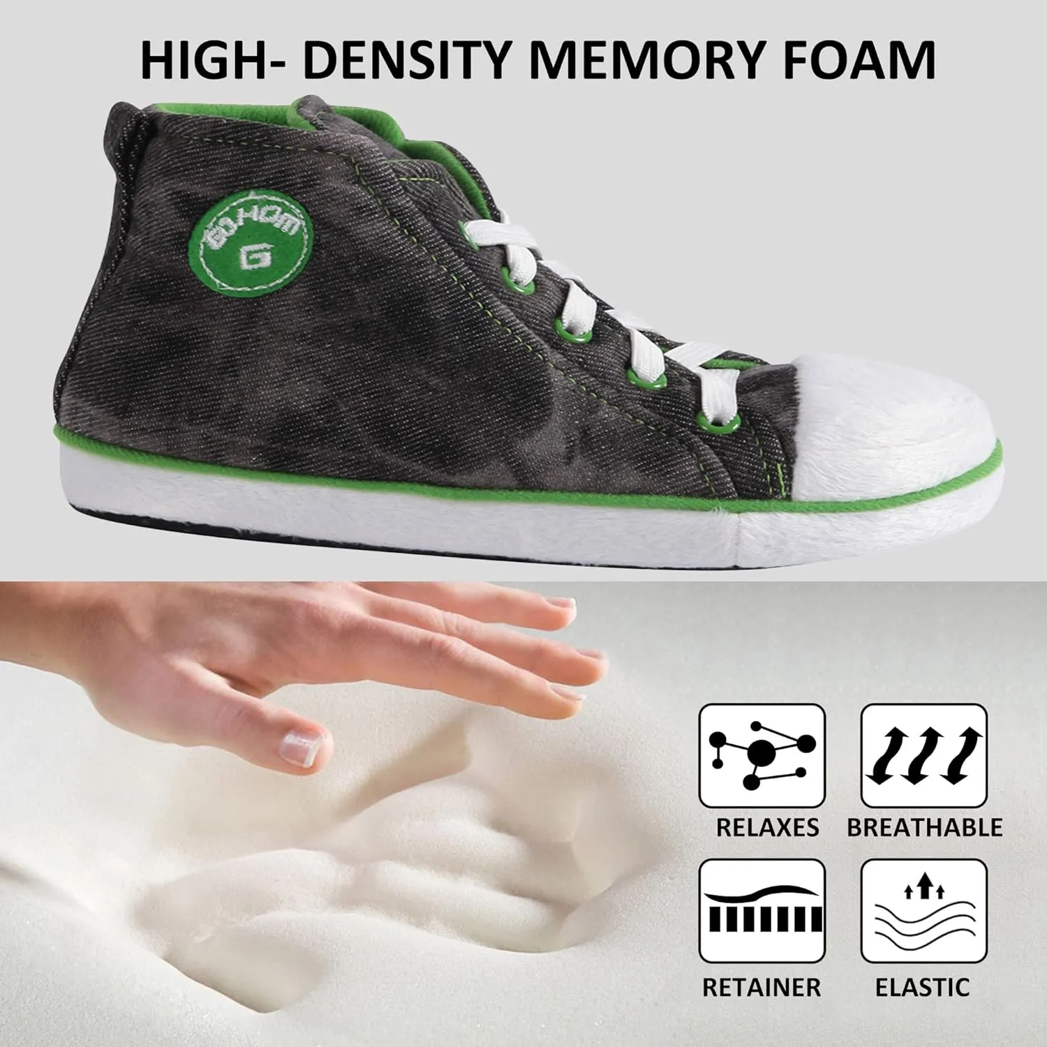 House Sneaker Slippers for Men Warm Winter Funny Cozy Indoor Sneakers Slipper Shoes Boys