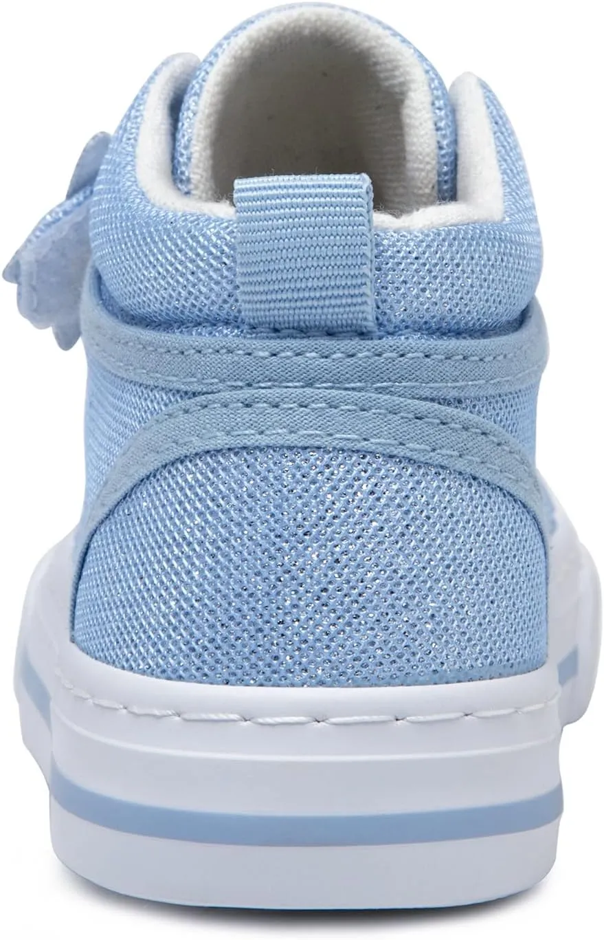 HugRain Toddler Girls Kids Sparkle Fashion Outdoor Walking Sneakers
