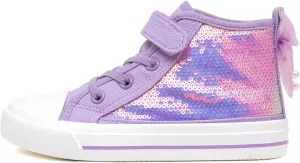 HugRain Toddler Girls Kids Sparkle Fashion Outdoor Walking Sneakers