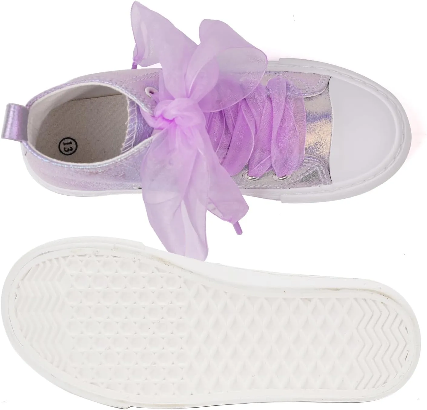 HugRain Toddler Girls Kids Sparkle Fashion Outdoor Walking Sneakers