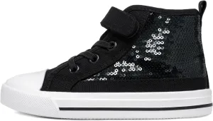 HugRain Toddler Girls Kids Sparkle Fashion Outdoor Walking Sneakers