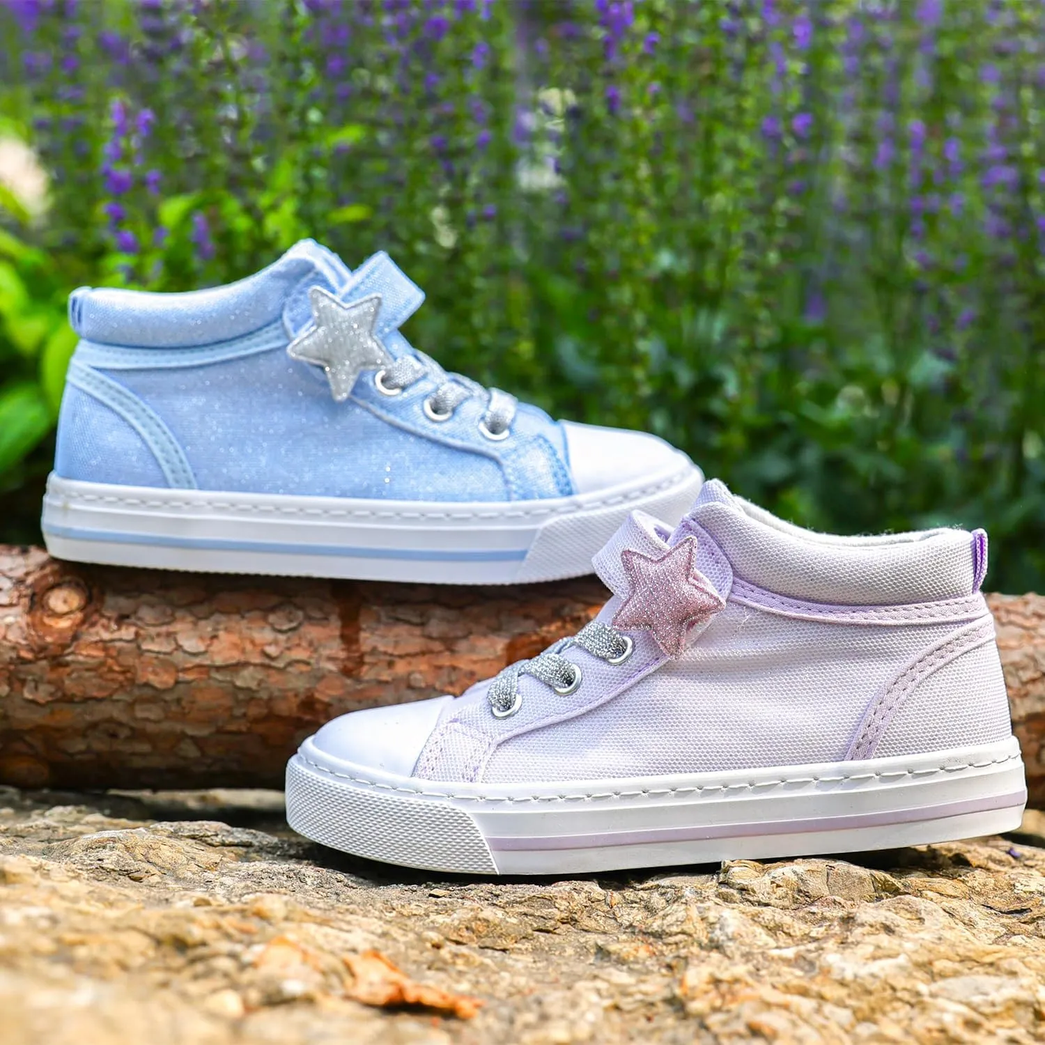 HugRain Toddler Girls Kids Sparkle Fashion Outdoor Walking Sneakers