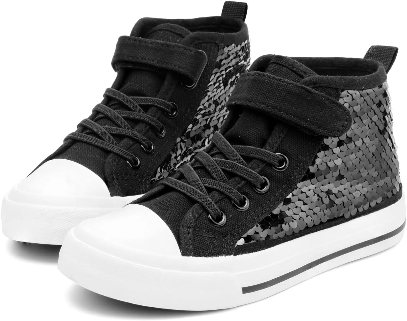 HugRain Toddler Girls Kids Sparkle Fashion Outdoor Walking Sneakers