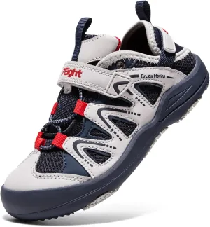 i78 Low Top Kids Boys Sports Hiking Shoes Breathable Synthetic Leather Sneakers Non-Slip Lightweight for Outdoor Running Trekking Trail Walking