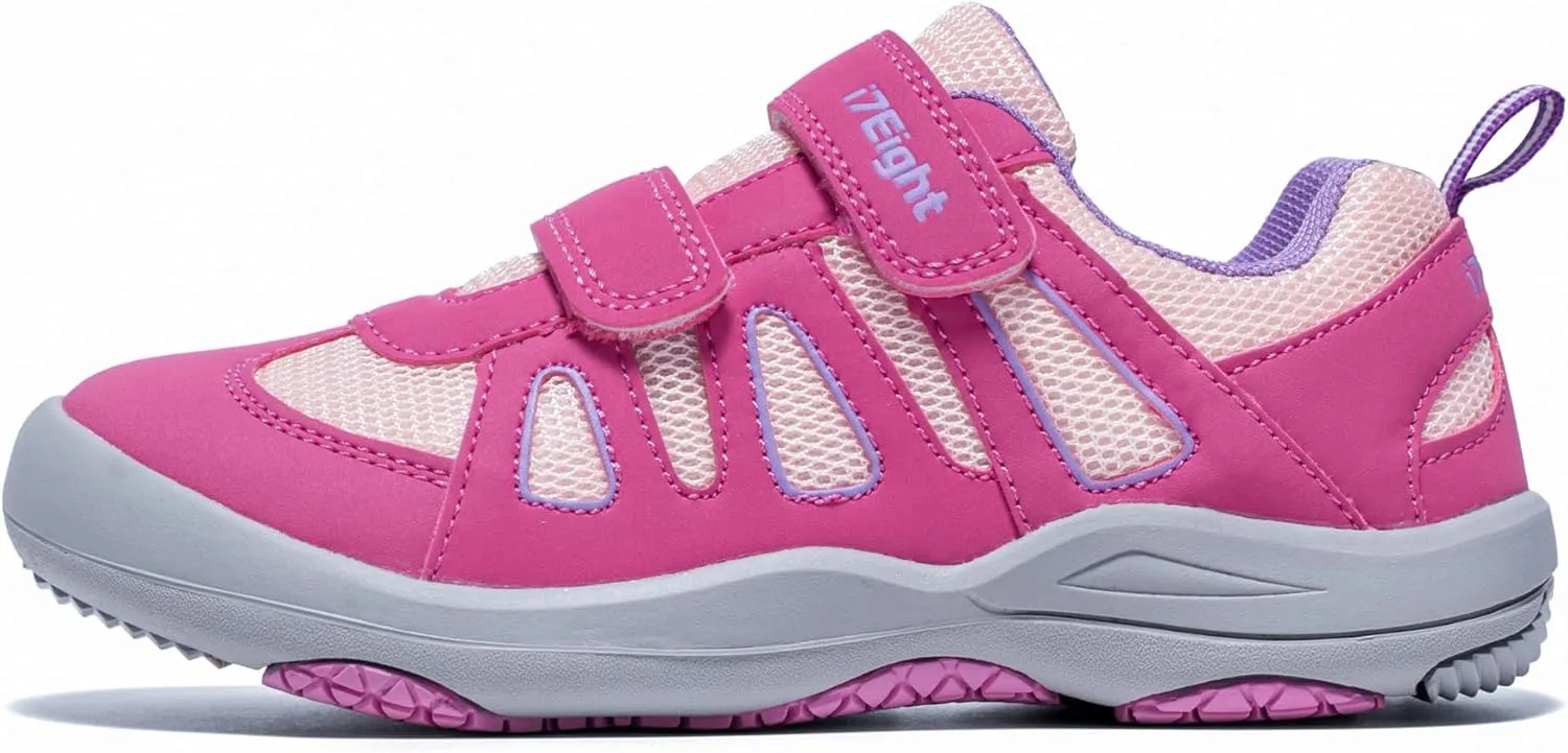 i78 Low Top Kids Boys Sports Hiking Shoes Breathable Synthetic Leather Sneakers Non-Slip Lightweight for Outdoor Running Trekking Trail Walking