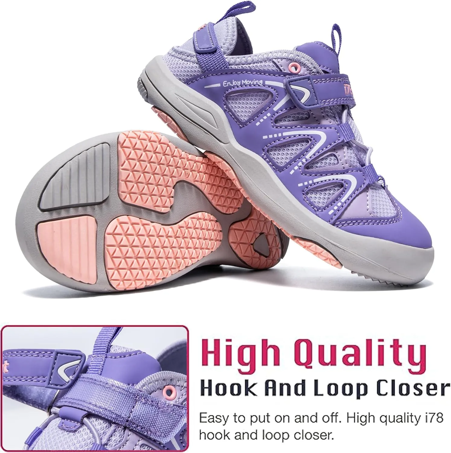 i78 Low Top Kids Boys Sports Hiking Shoes Breathable Synthetic Leather Sneakers Non-Slip Lightweight for Outdoor Running Trekking Trail Walking