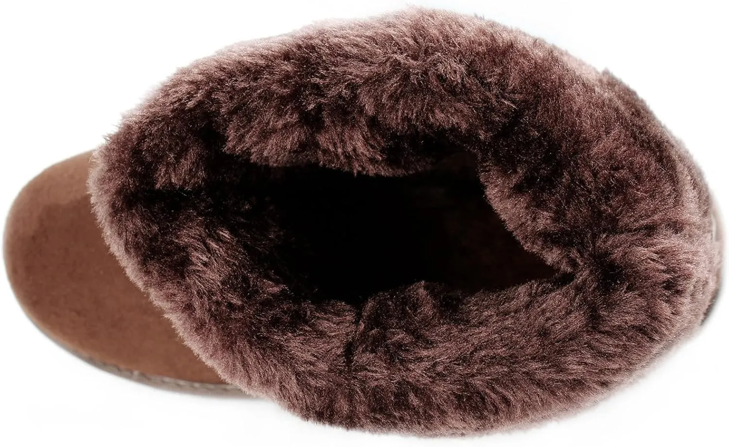 iMounTEK Winter Boots for Women Faux Suede Water Resistant Snow Boots Mid Calf Boots Ankle Boots Women's Winter Snow Boots with Warm Fur Lined Comfort Short Booties