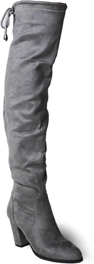 J. Adams Women's Aspen Over-the-Knee High Boots - Stylish Thigh-High Chunky Heels for Fall and Winter Fashion