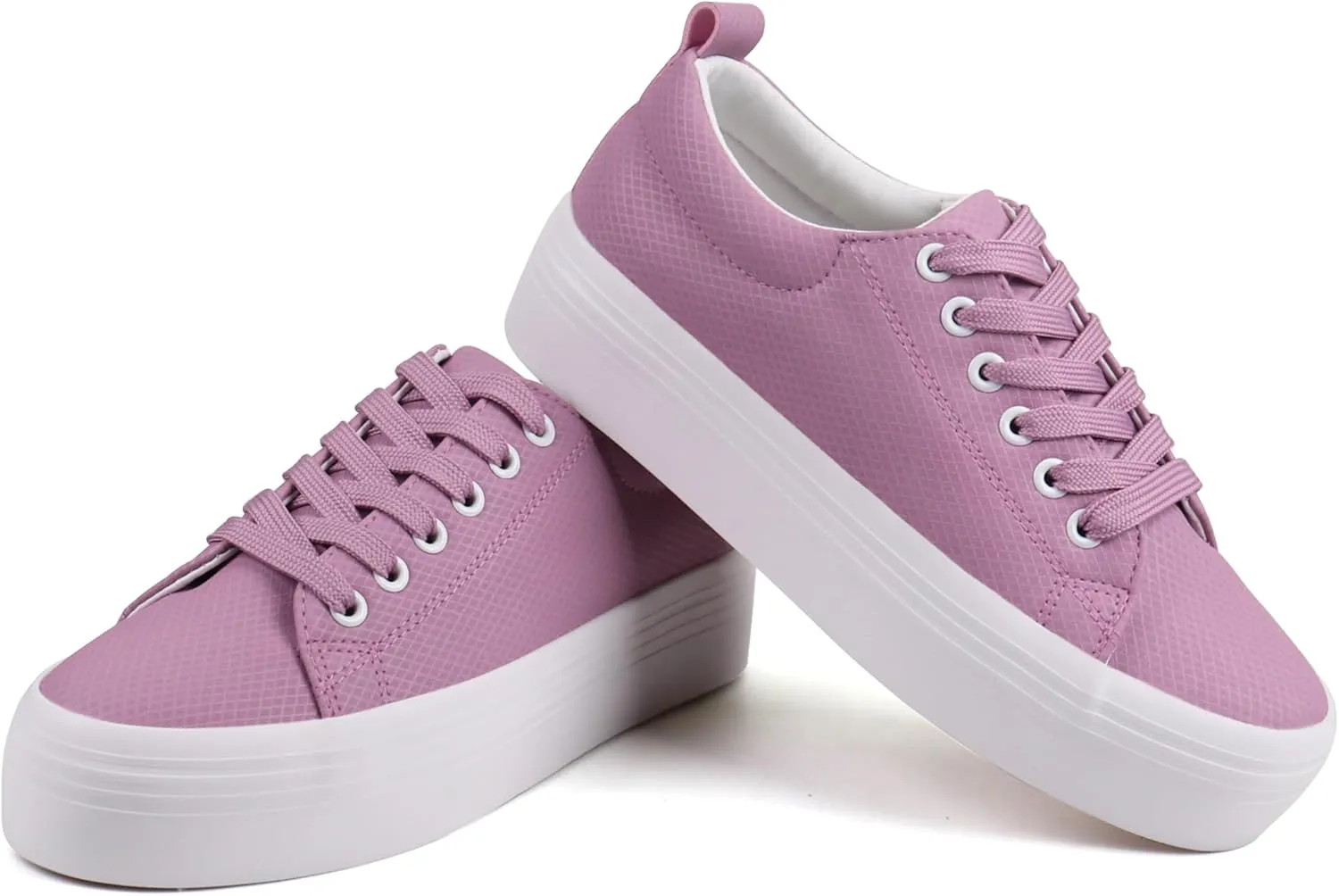 JABASIC Women Lace Up Platform Sneakers Comfortable Casual Fashion Sneaker Walking Shoes
