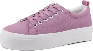 JABASIC Women Lace Up Platform Sneakers Comfortable Casual Fashion Sneaker Walking Shoes