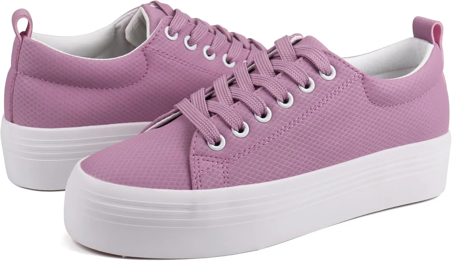 JABASIC Women Lace Up Platform Sneakers Comfortable Casual Fashion Sneaker Walking Shoes
