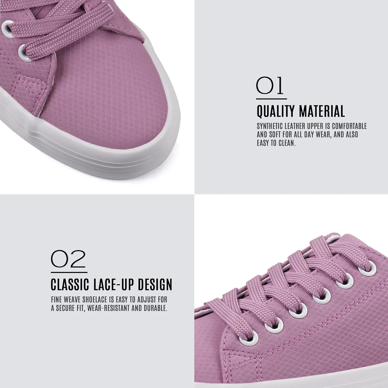 JABASIC Women Lace Up Platform Sneakers Comfortable Casual Fashion Sneaker Walking Shoes