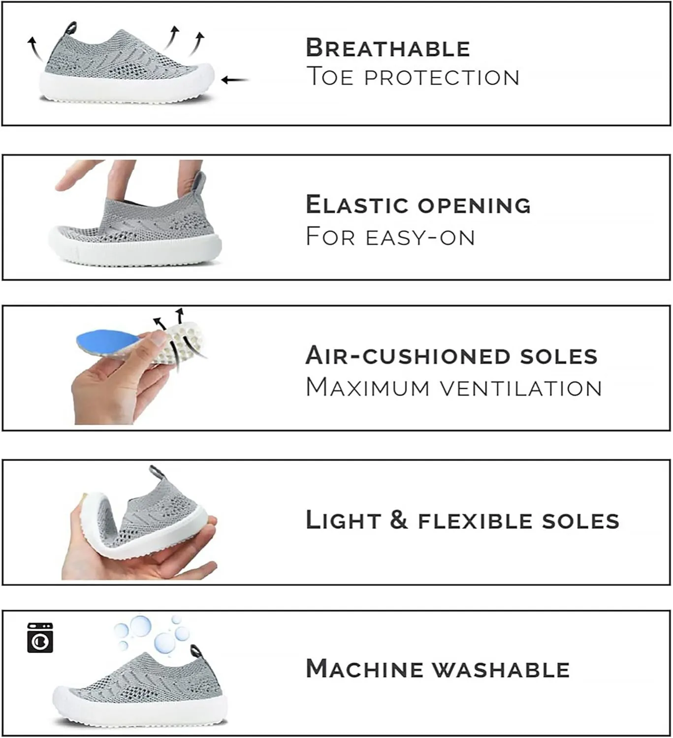 JAN & JUL Machine Washable Knit Shoes | Breathable Light-Weight Sneakers (Baby/Toddler/Little Kid)