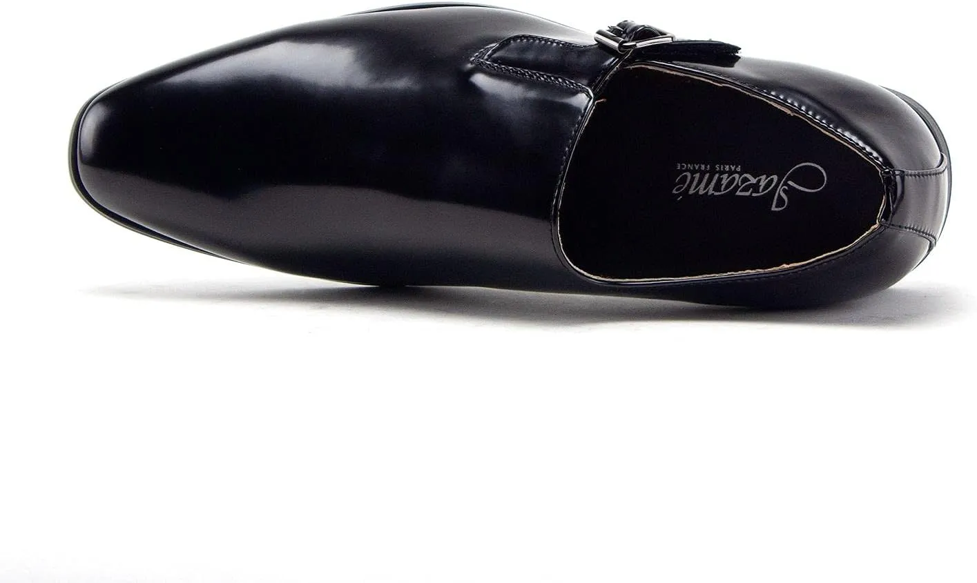 Jazamé Men's 77807 Slip On Round Toe Hand Burnished Loafers, Dress Shoes