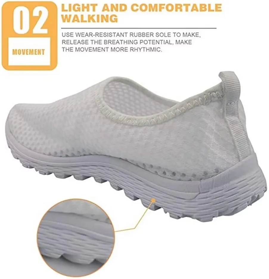 Jeiento Christmas Athletic Running Shoes for Women - Fashion Tennis Walking Sneakers
