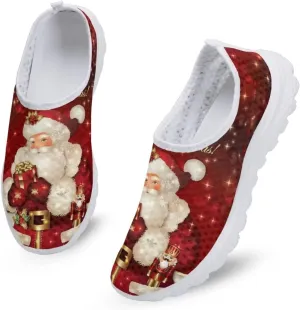 Jeiento Christmas Shoes for Womens Girls Walking Shoes Tennis Shoes Breathable Comfortable Athletic Running Shoe US 5.5-11.5