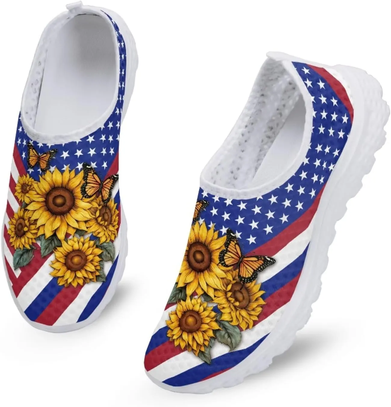 Jeiento Halloween Shoes for Women Men Halloween Party Walking Running Sneaker Shoes Slip-On Breathable Mesh Workout Fashion Shoes