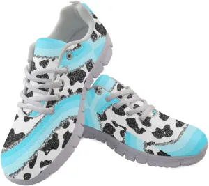 Jeiento Women Road Running Shoes Cow Print Outdoor Casual Walking Sports Sneakers Fitness Jogging Trainers