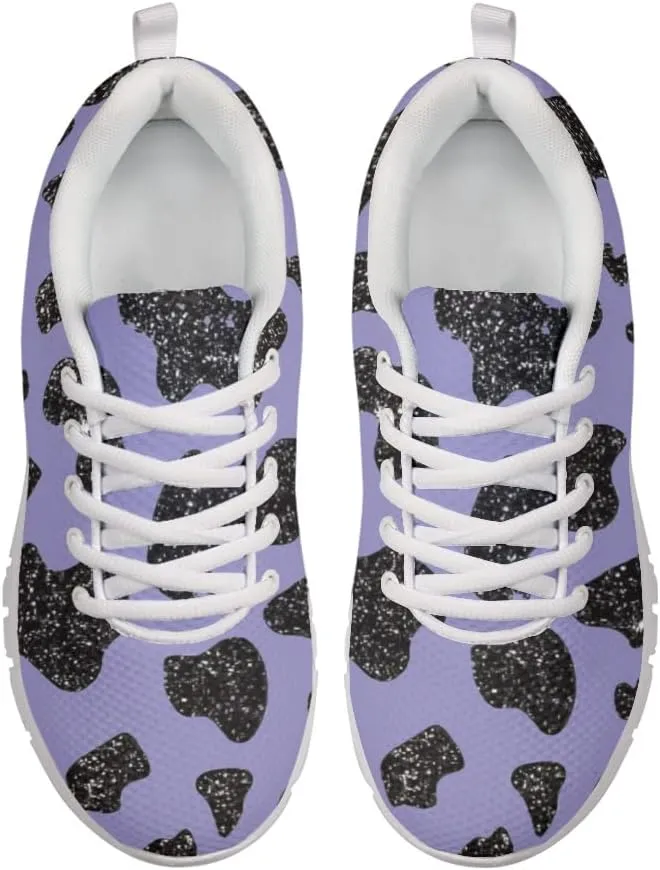 Jeiento Women Road Running Shoes Cow Print Outdoor Casual Walking Sports Sneakers Fitness Jogging Trainers