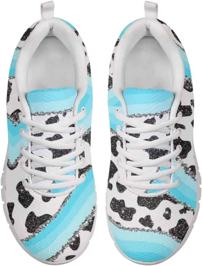 Jeiento Women Road Running Shoes Cow Print Outdoor Casual Walking Sports Sneakers Fitness Jogging Trainers