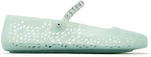 Jelly Mesh Flats for Women Slip On Round Toe Buckle Strap Jellies Flats Hollow Clear Beach Jellies Sandals