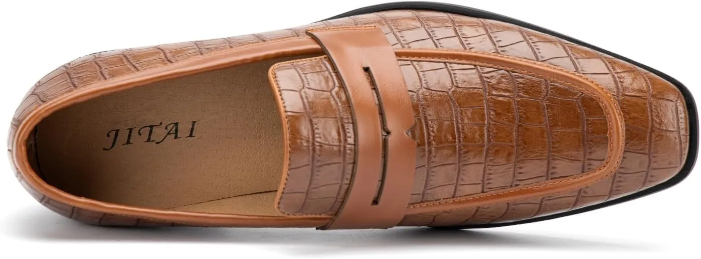 JITAI Mens Velvet Loafers Dress Shoes Loafers for Men Tuxedo Suit Shoes