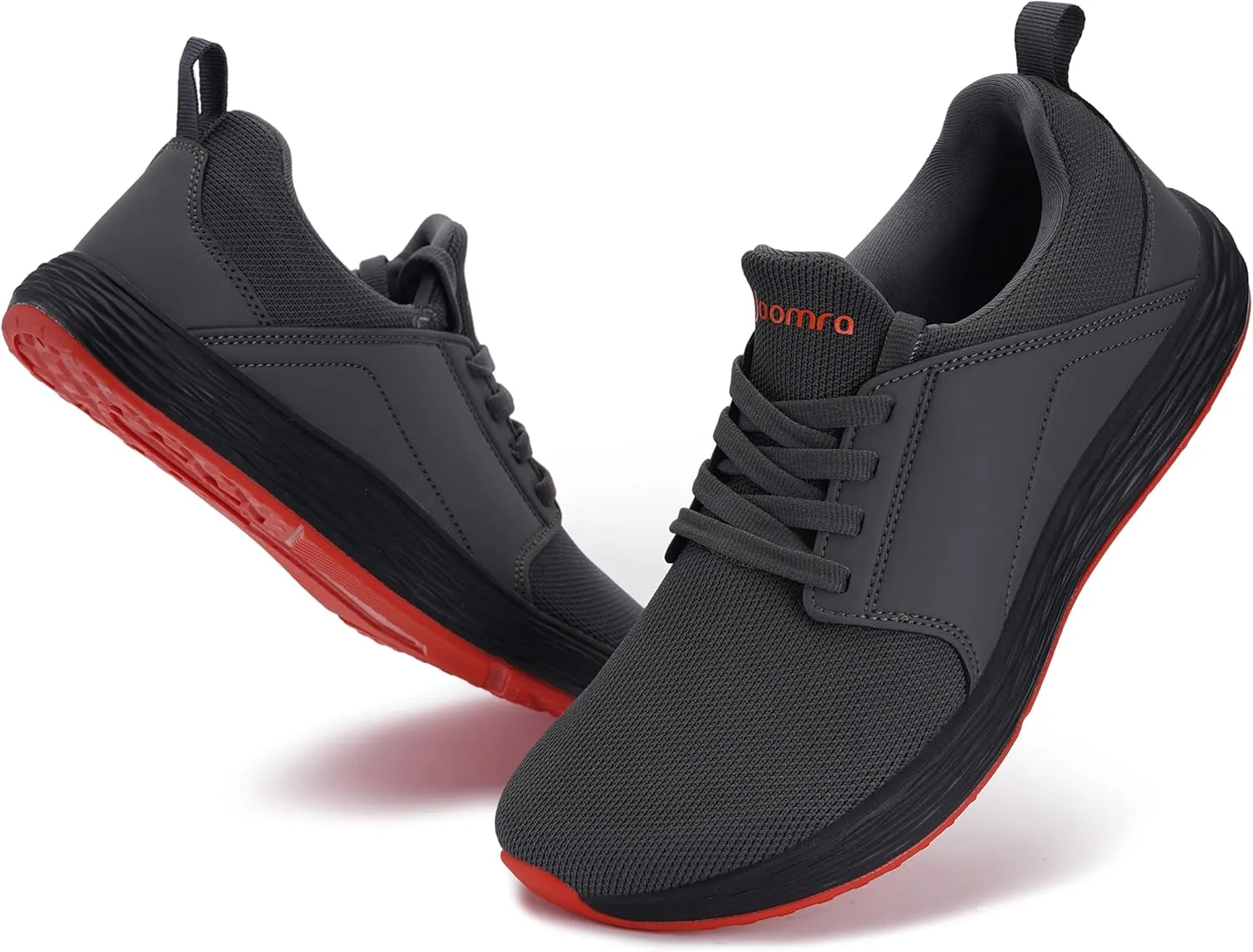 Joomra Men's Zero Drop Running Tennis Shoes | Slip on Walking Sneakers   Wide Toe Box