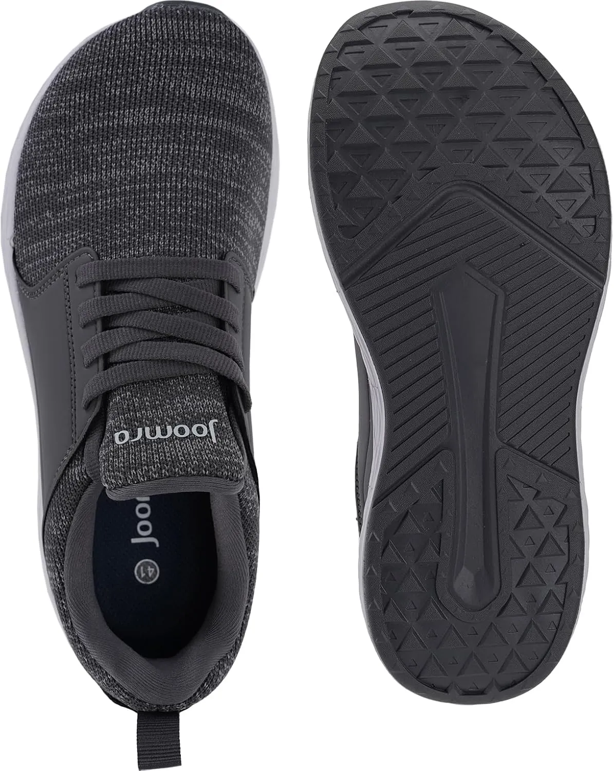 Joomra Men's Zero Drop Running Tennis Shoes | Slip on Walking Sneakers   Wide Toe Box