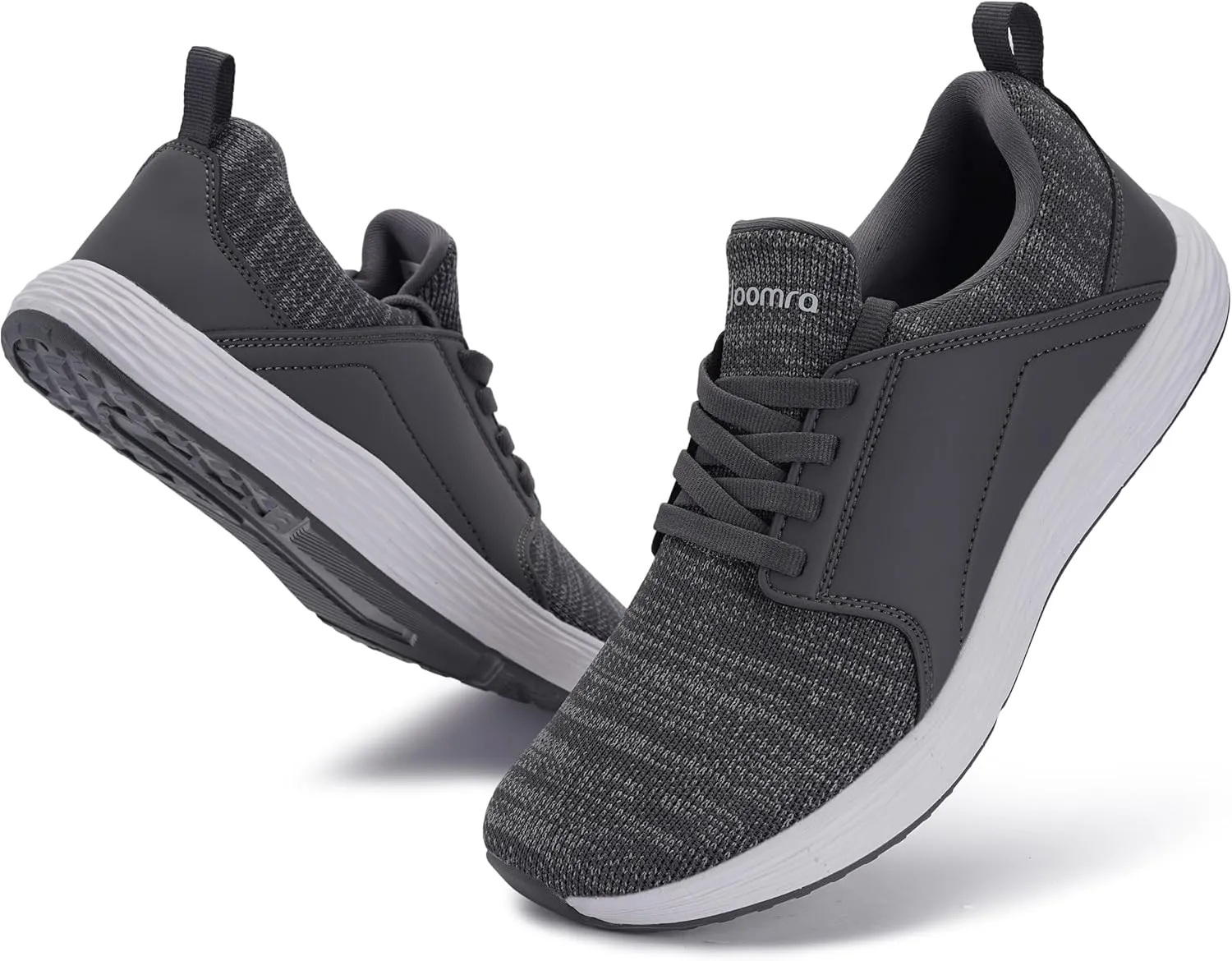 Joomra Men's Zero Drop Running Tennis Shoes | Slip on Walking Sneakers   Wide Toe Box